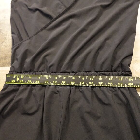 Athleta Crossback Romper Women’s Size 4 Black Stretch One-Piece‎ Athleisure - Picture 11 of 16